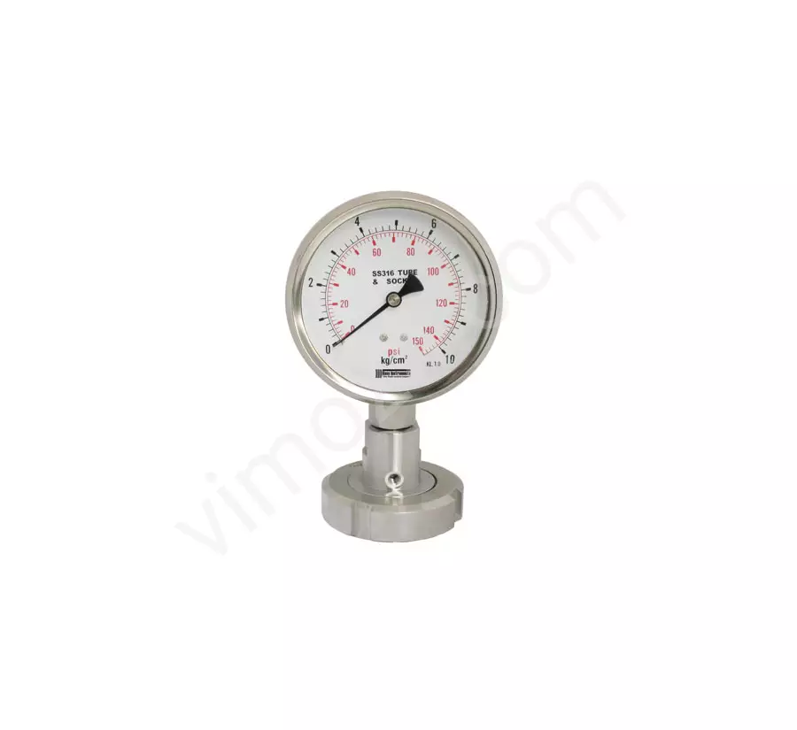 DIN11851 Bağlantılı Diyaframlı Manometre PDT105