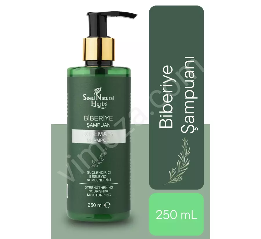 Seed Natural Herbs Biberiye Şampuanı Dökülme Karşıtı ve Hızlı Uzamaya Yardımcı Keratin Özlü 250 ml_1