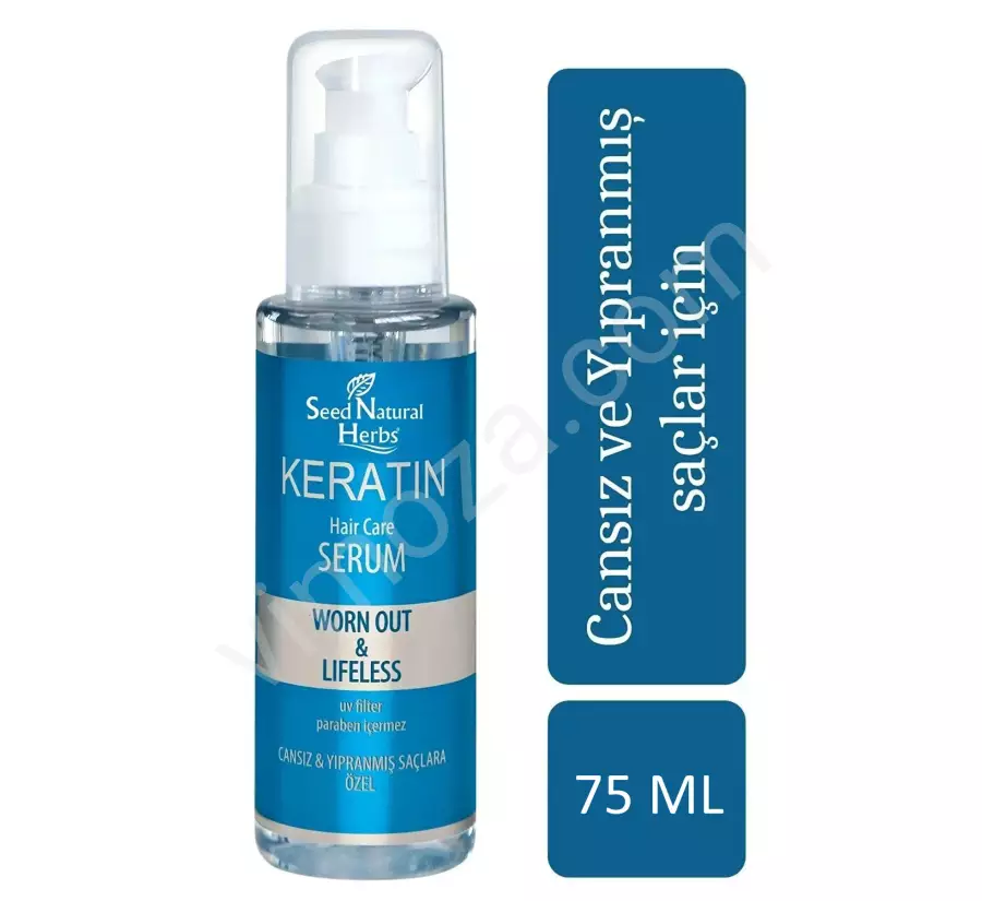 Seed Natural Herbs Keratin Serum Isıl Işlem Görmüş Ve Yıpranmış Saçlara Özel Yoğun Bakım 75 Ml_1