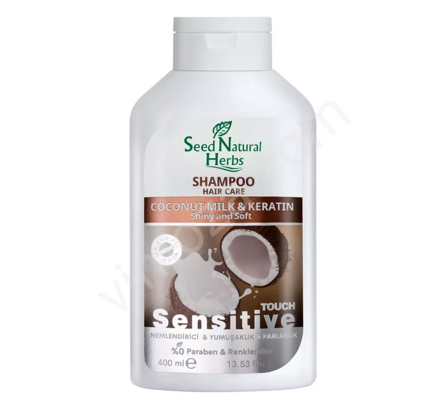 Seed Natural Herbs Hindistan Cevizi & Keratin Şampuan Boyalı - Röfleli - Yıpranmış Saçlara İçin 400 ML_1