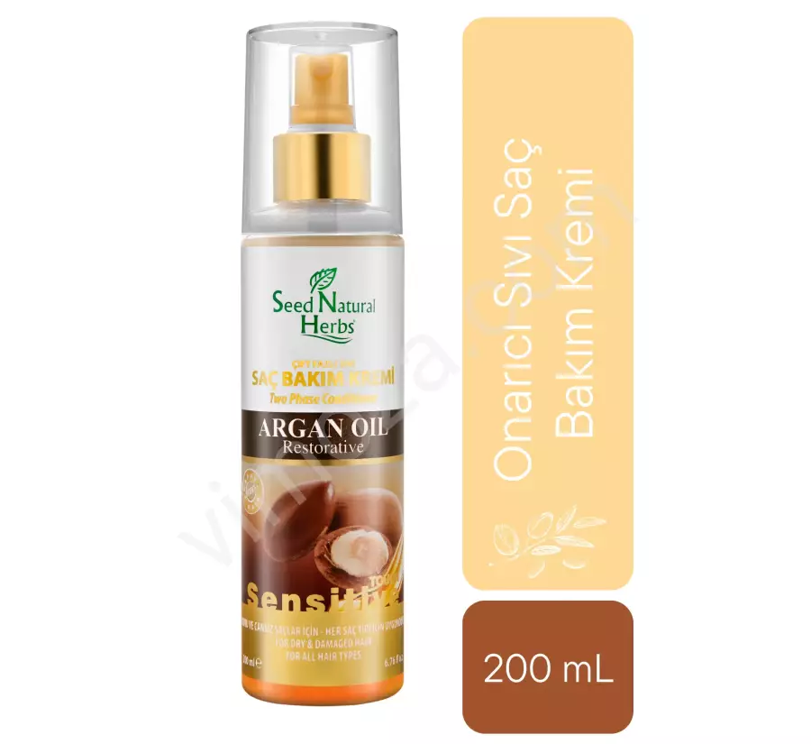 Seed Natural Herbs Yoğun Bakım Çift Fazlı Argan Yağlı Sıvı Saç Kremi 200 ml_1