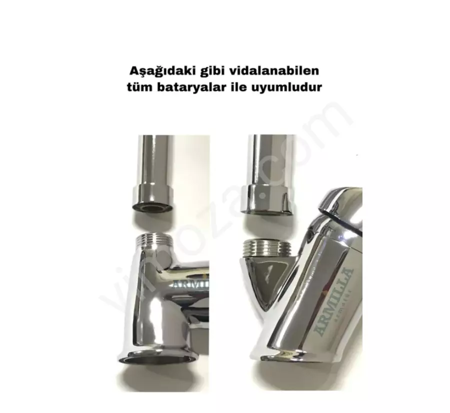 L Boru Mutfak Eviye Musluk Aç Kapa Baratya Borusu_3