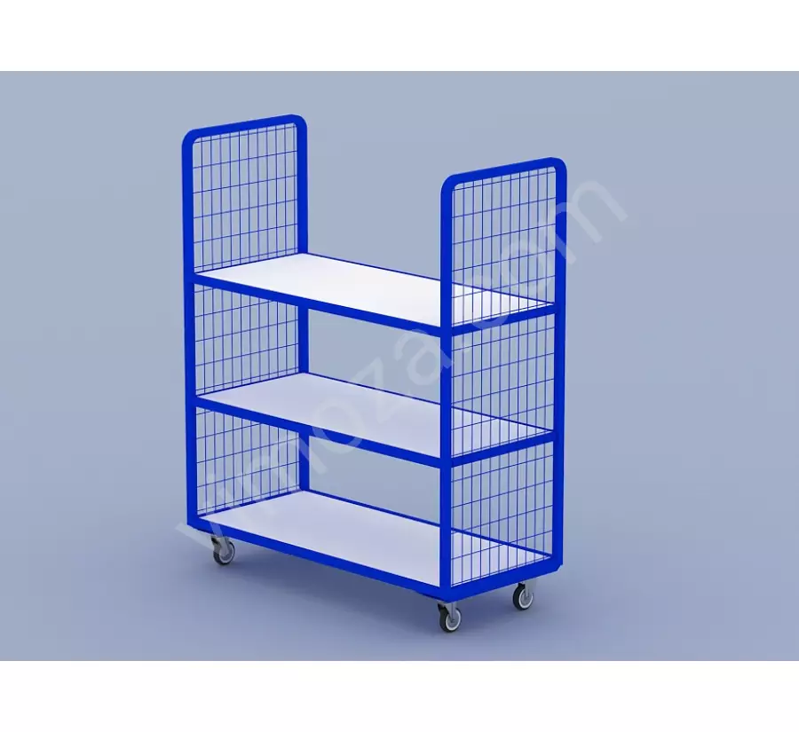 Open-Back 3-Shelf Wheeled Rack KM64_4